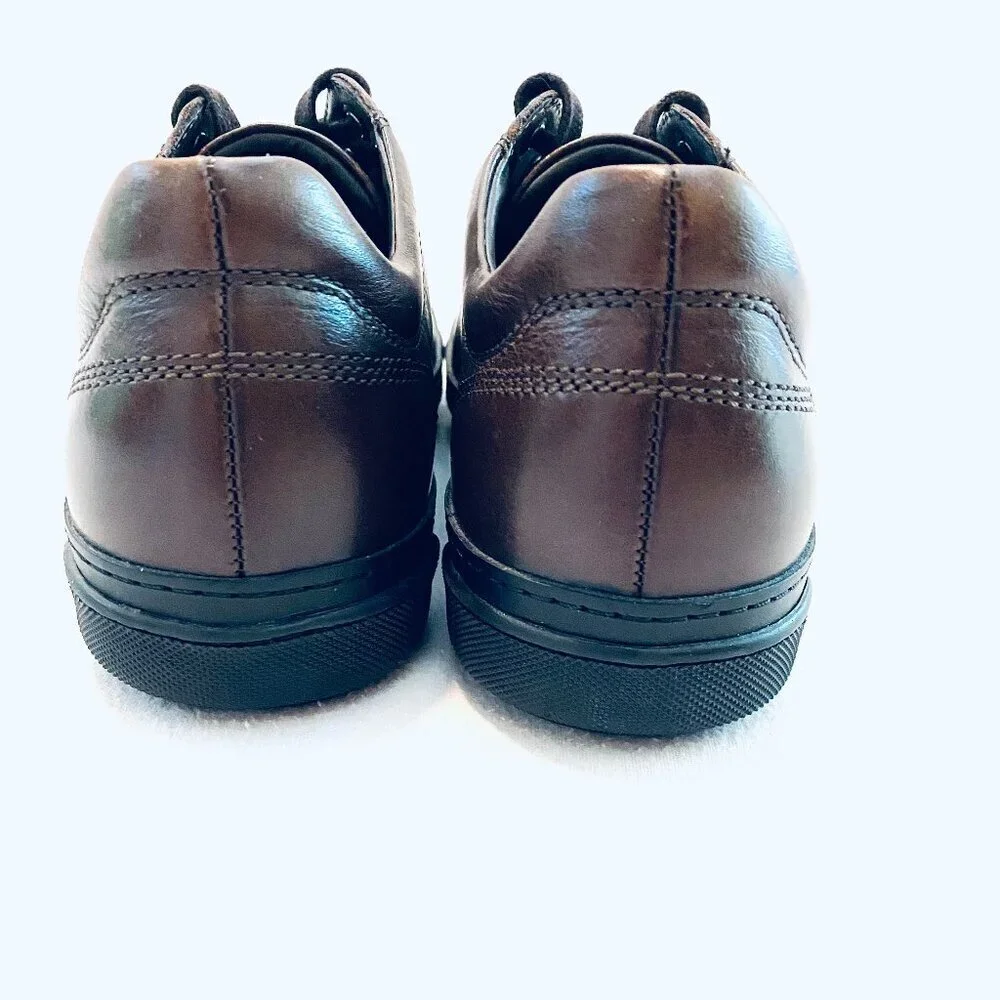 Allen Edmonds leather sneaker Men's 7 1/2 brown Porter Derby lace up low top